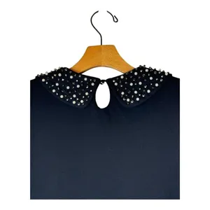 Vivienne Tam Dress Women Medium Black Peter Pan Jeweled Collar A‎ Line Cocktail thumbnail 4