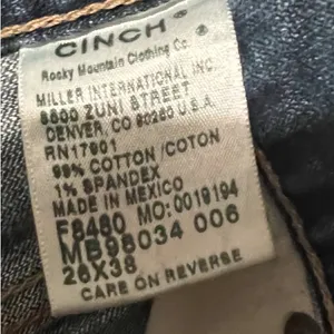 Cinch Women's Distressed Blue Jeans 26‎ x 38 thumbnail 3
