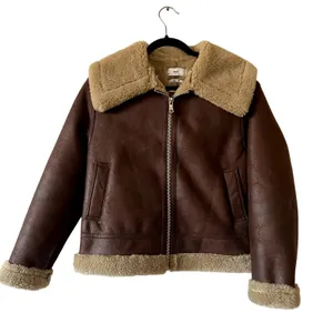 MNG Mango Faux Leather Shearling Zip Jacket Women’s XS Winter Coat thumbnail 1