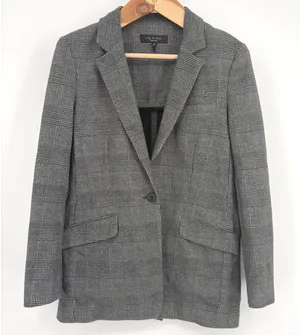 Rag & Bone Glen Plaid Blazer Parisian Workwear Office Core Capsule Wardrobe Sz 8 thumbnail 1
