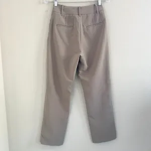 Quince Stretch Straight Leg Trouser Pants‎ Women XS Taupe Brown Minimalist NWT thumbnail 2