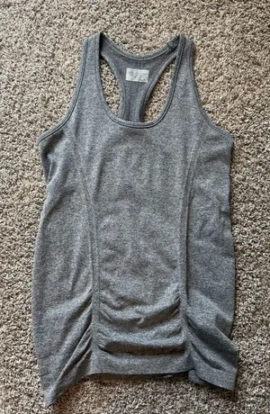 Athleta Track Tank Top Racerback Gray Women Small thumbnail 1