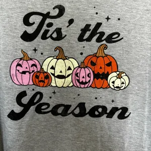 NWT Halloween Fall Tis the Season Pumpkins Womens‎ XS Shirt thumbnail 2