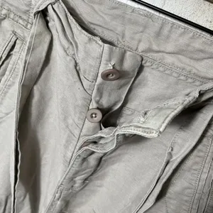 Free People Cream Tan Khaki Linen Blend Tapered Pants Tie Belt Womens Size‎ 4 thumbnail 3