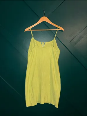 Y2K Lime Green Ribbed Knit Mini Dress | Bodycon Cami Dress Summer Vacation thumbnail 3