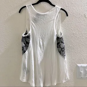 Harley Davidson biker white black Linen & Rayon sleeveless tank top thumbnail 2