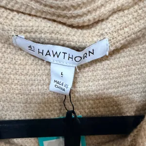 41 Hawthorn Womens Tan Cowl Neck Dolman Sleeve Textured Knit Sweater Large thumbnail 6
