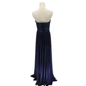 New!‎ Retrofête Navy Strapless Metallic Pleated Gown Size Small $695 thumbnail 8