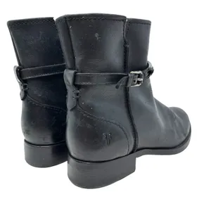 Frye Melissa Seam Short Boots‎ Leather Black Size US 6 thumbnail 9