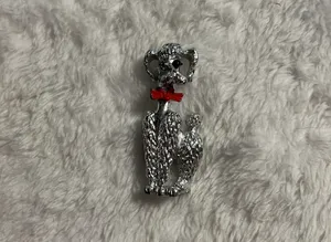 Vintage Silver Tone Poodle Brooch thumbnail 2