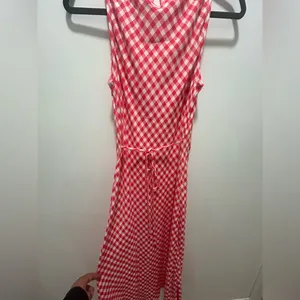 WAYF Midi Lined dress red and white gingham pattern contemporary Size small thumbnail 7