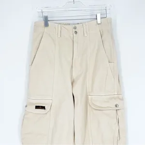Urban Outfitters BDG Wide Leg Cargo‎ Pants Women's Size 28 Yellow Streetwear thumbnail 4