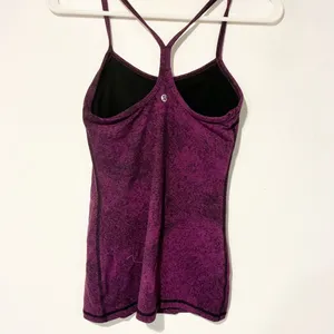 Lululemon Size 4 Purple Speckled Power Y Athletic Tank Top thumbnail 3