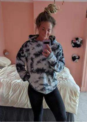 Lululemon All Yours Hoodie Tie Dye Fleece Tie Dye Graphite Grey Size 6 293 thumbnail 1