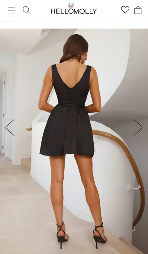 Hello Molly Silk Rain Satin Mini Dress Black thumbnail 7