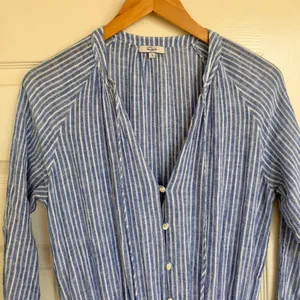 Rails Jasmine Striped Linen Blend Mini Dress Tibet Stripe Blue White S thumbnail 6