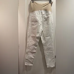 Loft Maternity White stretch‎ denim Size 8 thumbnail 4