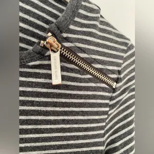 Michael Kors Striped Zip Top Granola Girl Downtown Casual‎ Y2K Grunge Normcore thumbnail 6
