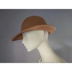 Vintage Lady Kangol USA Bucket Hat Cap Women's 100% Wool Grouse‎ Camel Color thumbnail 15