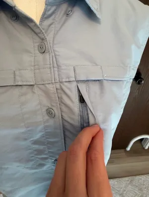 L. L. Bean light blue button down vest thumbnail 2