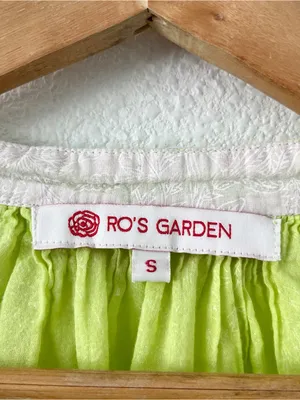 Ro’s Garden Green Floral Peasant Oversized Balloon Sleeve Blouse thumbnail 3