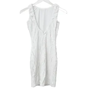 DRESS THE POPULATION White Sequin Bodycon Mini Dress size‎ XS thumbnail 2