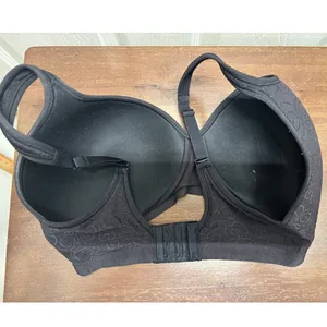 Bali Size 36DD Comfort Revolution Wire-Free Lined Bra - Black Swirl Style #3463 thumbnail 3