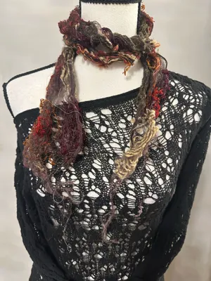 Black sheer sweater top Size M thumbnail 2