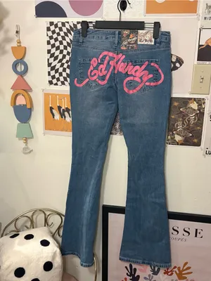 Ed Hardy Low Rise Bootcut Tattoo Jeans Size 26 NWT thumbnail 10