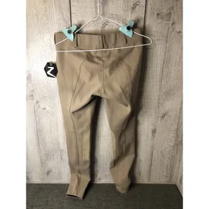 Horze Womens Equestrian Riding Breeches Tan Beige Knee Patch Pants USA 26 thumbnail 2