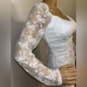 City Vibe Elegant White Long Sleeve Dress thumbnail 2