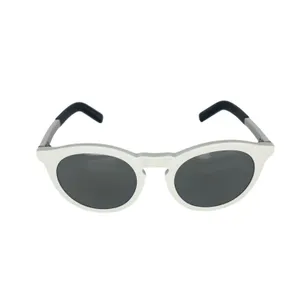 Moncler Odeonn ML0291 21C White Black Round Sunglasses Unisex thumbnail 6