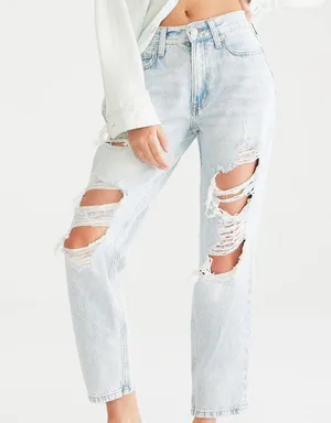 Aeropostale High Rise Mom Jeans Size 0 thumbnail 1