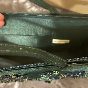 Savanna Green Sequin formal Clutch thumbnail 4