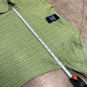 Vintage Polo Ralph Lauren Sport flag cable knit green retro y2k sweater thumbnail 4
