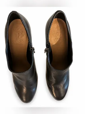 Vince Camuto Black Leather Platform Stiletto Ankle Booties Size 9.5M thumbnail 8