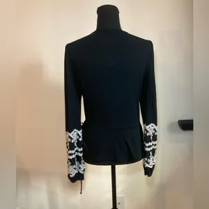 Blue Rain- Wrap black‎ long sleeve shirt thumbnail 8