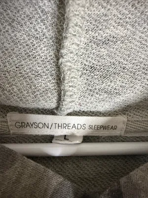 Grayson Threads Gray Camo Hooded Lounge Top thumbnail 2