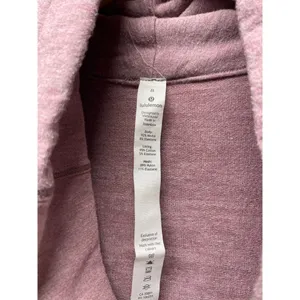 Lululemon Women Coast Easy Wrap Jacket Sz‎ 8 French Terry Heathered Misty Merlot thumbnail 5