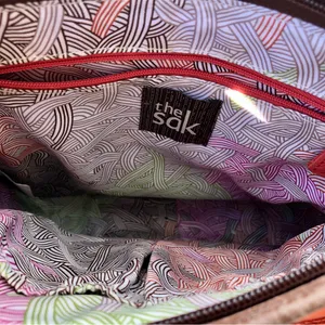 The Sak Orange Genuine Leather Purse Boho thumbnail 5