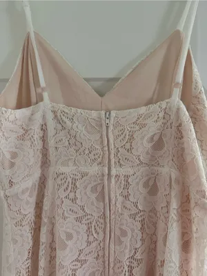 Xtraordinary White Lace Midi Dress with Handkerchief Hem thumbnail 4
