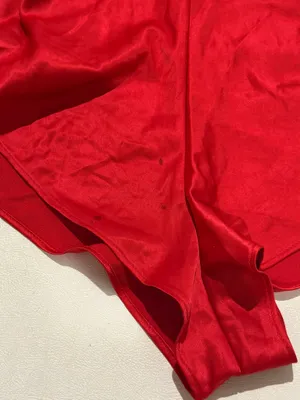 Victoria's Secret red lace lingerie set with floral detail XS /XP thumbnail 9