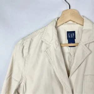Gap Cream Off‎ White Utility Button Down Jacket M thumbnail 3