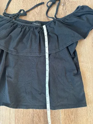 Who What Wear Black Off the Shoulder Top - Size Medium thumbnail 4