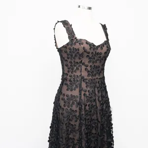 Dress The‎ Population - Anabel Gown Black Nude Medium thumbnail 7