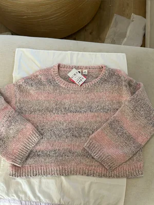 Roxy Swell Season Long Sleeve Sweater, Pink, Size Medium, NWT thumbnail 4