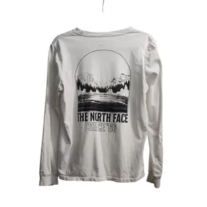 The North Face Womens Long Sleeve‎ T Shirt Size M Graphic Print White Since 1966 thumbnail 3