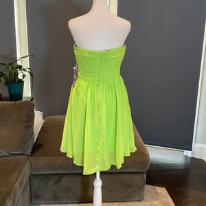 Women’s Lime Green Short Chiffon Prom Party Homecoming Dress Size 8 NWT thumbnail 4