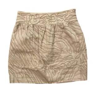 Diane Von Furstenberg DVF PAQUERITA Linen Mini Skirt Womens Size 8 Beige Tan thumbnail 1