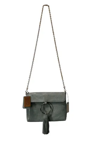 Anthropologie Street Level Real Suede Bag Purse Mint/Menth Designer Professional thumbnail 1
